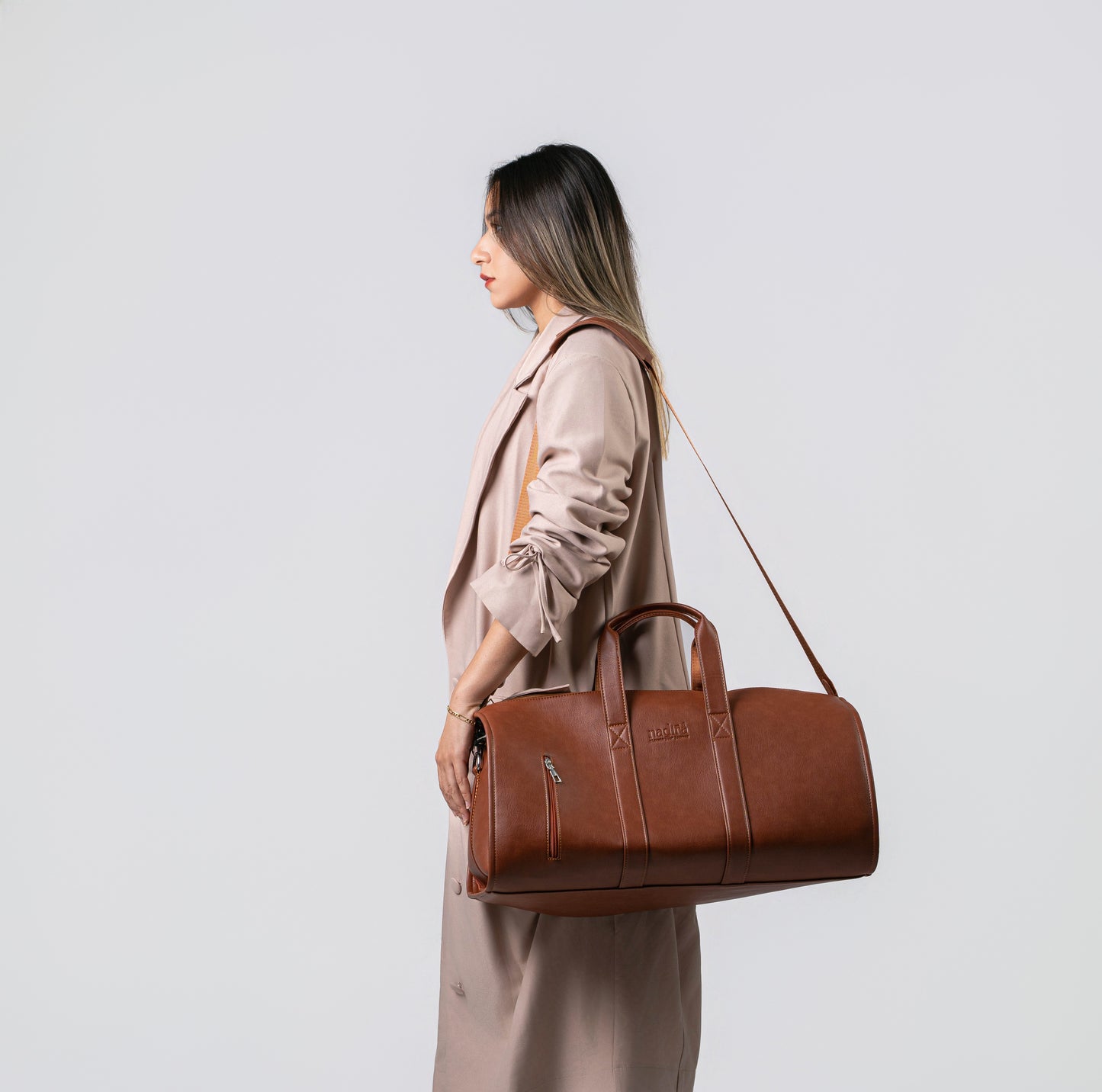 The duffle in vintage brown
