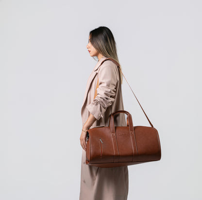 The duffle in vintage brown